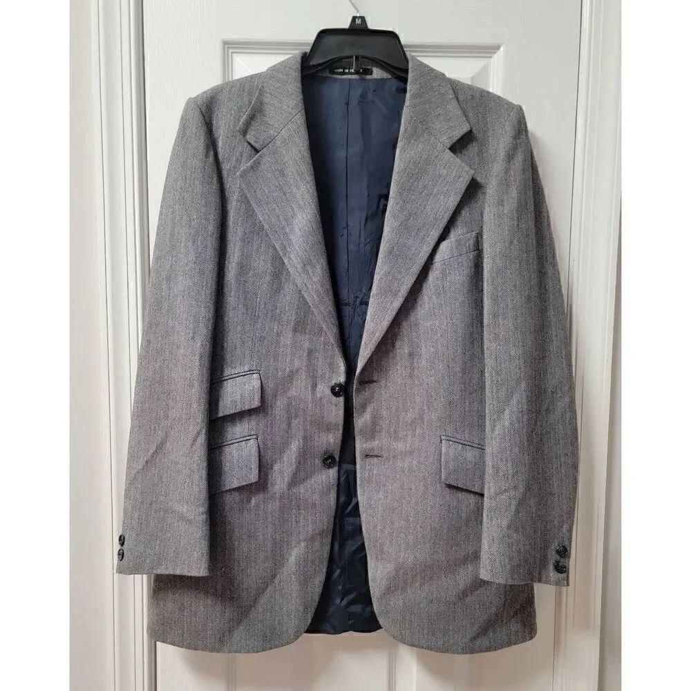 Yves Saint Laurent Mens Tweed Wool Sportcoat L